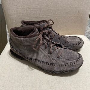 Skechers womens Bikers totem pole chukka boots shoes lace up leather up size 9.5